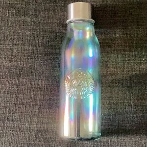 STARBUCKS Iridescent 2019 Limited Edition Recycled Glass Bottle Made in Spain